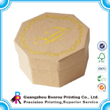 Logo gold hot stamping custom octagonal kraft jewelry box